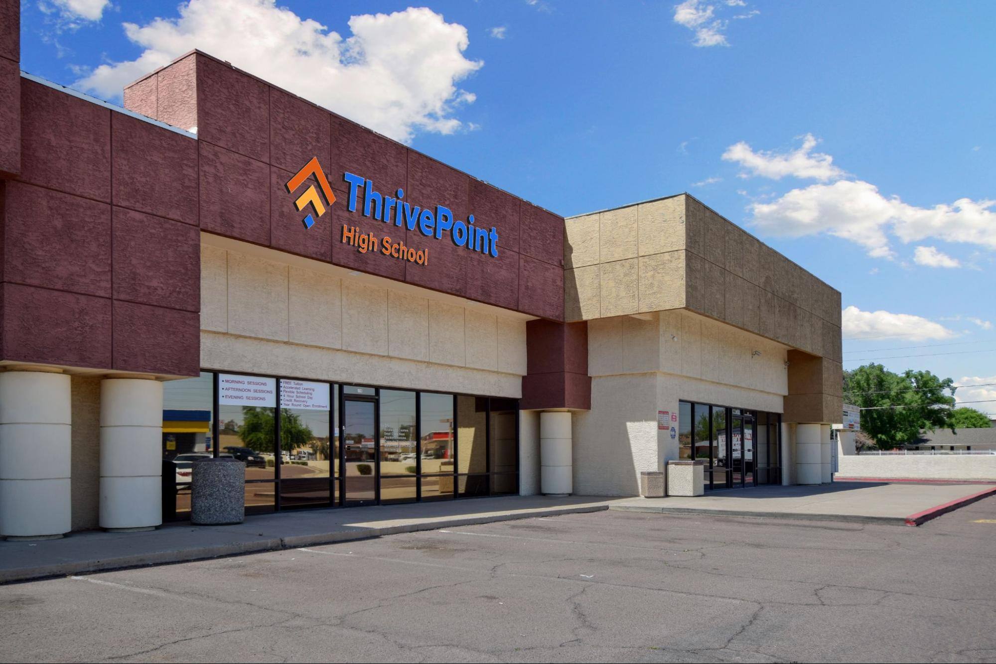 Exterior of ThrivePoint High School in Yuma